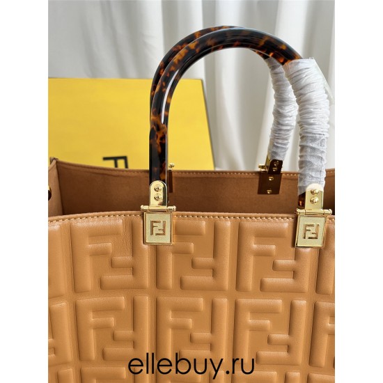 Fendi Sunshine Tote Large 35 Orange 35x31x17cm