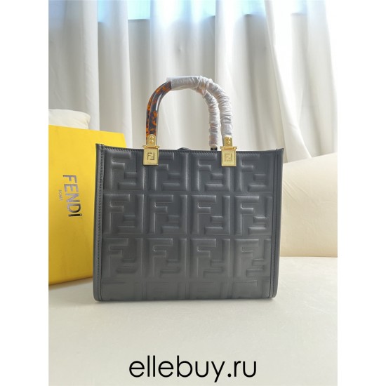 Fendi Sunshine Tote Small 22.5 Gray 22.5x22.5x12cm