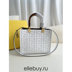 Fendi Sunshine Tote Small 22.5 White 22.5x22.5x12cm