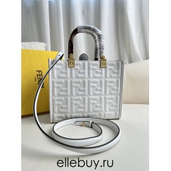 Fendi Sunshine Tote Small 22.5 White 22.5x22.5x12cm