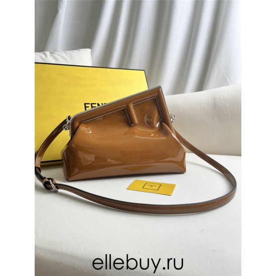 Fendi First 26 All Leather Brown 26cm