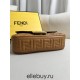 Fendi Baguette Medium 24 Chain Dark Brown All Leather Gold Buckle 24x14.5x7cm 7001