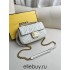 Fendi Baguette Medium 24 Chain White All Leather Gold Buckle 24x14.5x7cm 7001