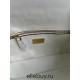 Fendi Baguette Medium 24 Chain White All Leather Gold Buckle 24x14.5x7cm 7001