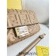 Fendi Baguette Medium 27 Chain Yellow All Leather Gold Hardware 27x15x6cm 211