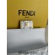 Fendi Baguette Mini 19 Chain White All Leather Gold Buckle 19x11.5x4cm