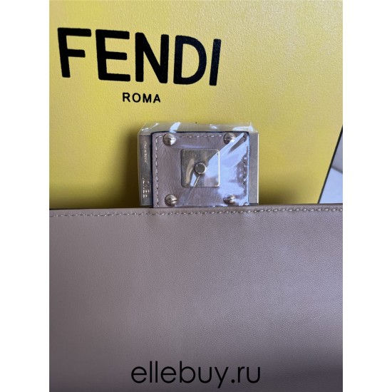 Fendi Baguette Mini 19 Chain Yellow All Leather Gold Buckle 19x11.5x4cm