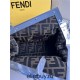 Fendi First 25 All Leather Embossed White 25x18x9cm