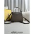 Fendi Peekaboo Small 23 Gray Silver Hardware 23x18x12cm 8BN266