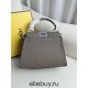 Fendi Peekaboo Small 23 Gray Silver Hardware 23x18x12cm 8BN266