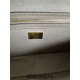 Fendi Baguette Medium 26 Gray Canvas Gold Buckle 26x13x6cm