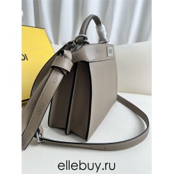 Fendi Peekaboo I See You Small 27 Gray Silver Clasp 27x20x11cm