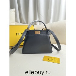 Fendi Peekaboo I See You Mini 20 Black Gold Clasp 20x15.5x11cm