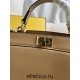 Fendi Peekaboo I See You Mini 20 Brown Gold Clasp 20x15.5x11cm