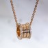 Bvlgari B.ZERO1 Necklace Spring Rose gold with side diamonds (Only 1 pcs for each customer)