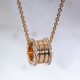 Bvlgari B.ZERO1 Necklace Spring Rose gold with side diamonds (Only 1 pcs for each customer)