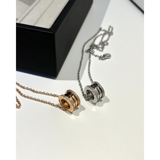 Bvlgari B.ZERO1 Necklace spring silver with side diamonds (Only 1 pcs for each customer)