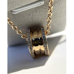 Bvlgari B.ZERO1 Necklace spring gold with side diamonds (Only 1 pcs for each customer)