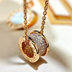 Bvlgari B.ZERO1 Necklace Gold slim waist full diamonds (Only 1 pcs for each customer)