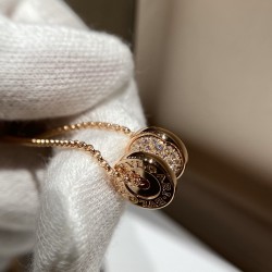 Bvlgari B.ZERO1 Necklace Rose gold slim waist full diamonds (Only 1 pcs for each customer)