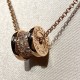 Bvlgari B.ZERO1 Necklace Rose gold slim waist full diamonds (Only 1 pcs for each customer)