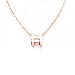 Hermes HERMÈS Pop H Necklace Pendant White/Rose Gold (Only 1 pcs for each customer)