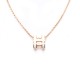 Hermes HERMÈS Pop H Necklace Pendant White/Rose Gold (Only 1 pcs for each customer)