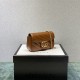 Gucci GG Marmont Mini, 16.5, Brown, Gold Hardware, Size: 16.5x10x5cm, Model: 476433