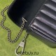 Gucci GG Marmont Geometric Mini, 16.5, Black, Silver Hardware, Size: 16.5x10x5cm, Model: 476433