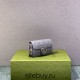 Gucci GG Marmont Geometric Mini, 16.5, Grey, Silver Hardware, Size: 16.5x10x5cm, Model: 476433