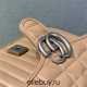 Gucci GG Marmont Geometric Medium, 26, Beige, Silver Hardware, Size: 26x15x7cm, Model: 443497