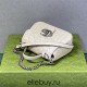 Gucci GG Marmont Geometric Small, 21, White, Silver Hardware, Size: 21x15.5x8cm, Model: 583571