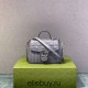 Gucci GG Marmont Geometric Small, 21, Grey, Silver Hardware, Size: 21x15.5x8cm, Model: 583571