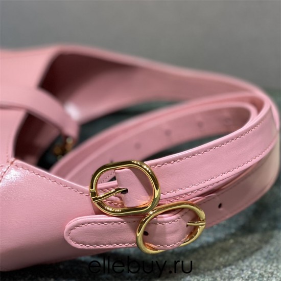 Gucci Jackie 1961, Full Leather, Imported Italian Leather, Small 27.5cm, Pink, Gold Hardware, Size: 27.5x19x4cm, Model: 636706