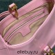 Gucci Jackie 1961, Full Leather, Imported Italian Leather, Small 27.5cm, Pink, Gold Hardware, Size: 27.5x19x4cm, Model: 636706