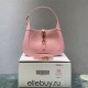 Gucci Jackie 1961, Full Leather, Imported Italian Leather, Small 27.5cm, Pink, Gold Hardware, Size: 27.5x19x4cm, Model: 636706