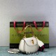 Gucci Bamboo 1947, Small 21cm, White, Gold Hardware, Size: 21x15x7cm, Model: 675797