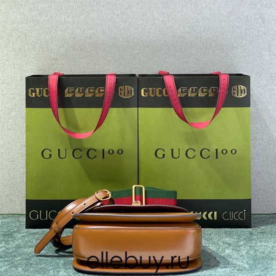 Gucci Bamboo 1947, Small 21cm, Brown, Gold Hardware, Size: 21x15x7cm, Model: 675797