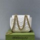 Gucci GG Marmont 18cm, Square, White, Gold Hardware, Size: 18x13.5x8cm, Model: 739682