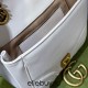 Gucci GG Marmont 18cm, Square, White, Gold Hardware, Size: 18x13.5x8cm, Model: 739682