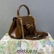 Gucci Horsebit 1955, New Full Leather, Brown, Gold Hardware, Size: 22x16x10.5cm, Model: 703848