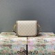 Gucci Beige White, Oatmeal Color, Horsebit 1955 Small, Model: 658574, Size: 20.5x14.5x5cm