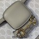 Gucci Beige White, Oatmeal Color, Horsebit 1955 Large, Model: 602204, Size: 25x18x8cm