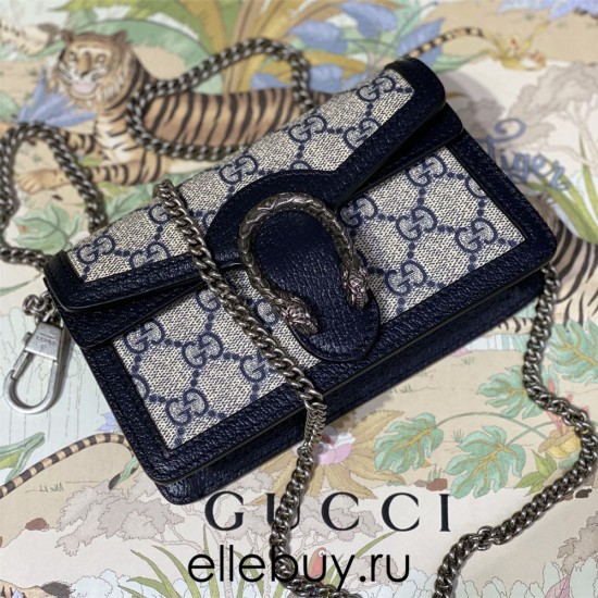 Gucci Dionysus, Blue Monogram, Model: 476432, Size: 16.5x10x4cm