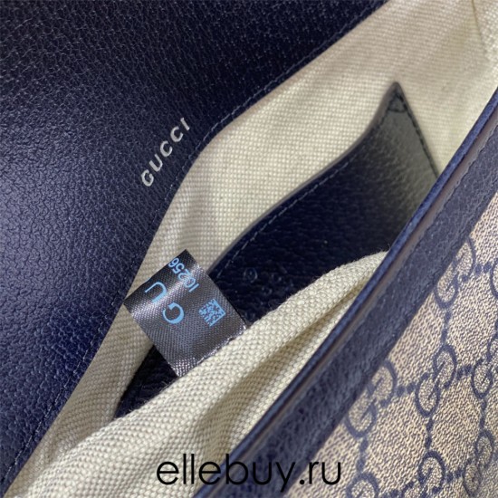 Gucci Horsebit 1955, Blue Monogram, Model: 658574, Size: 20.5x15x5cm