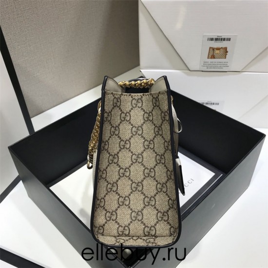 Gucci PadLock, White Monogram, Model: 498156, Size: 26x18x10cm