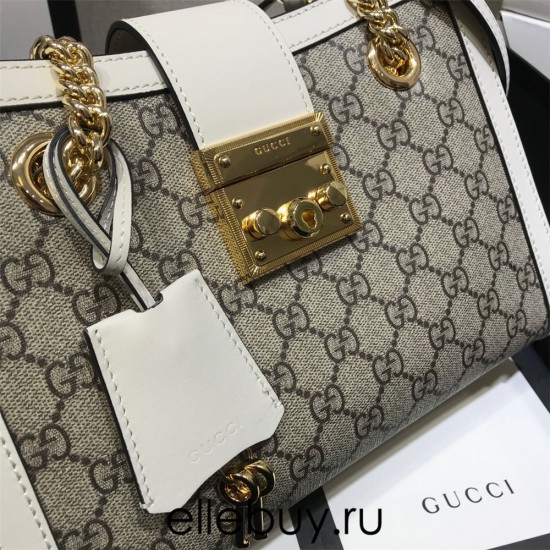 Gucci PadLock, White Monogram, Model: 498156, Size: 26x18x10cm