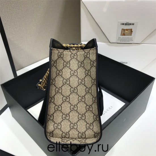 Gucci PadLock, Black Monogram, Model: 498156, Size: 26x18x10cm