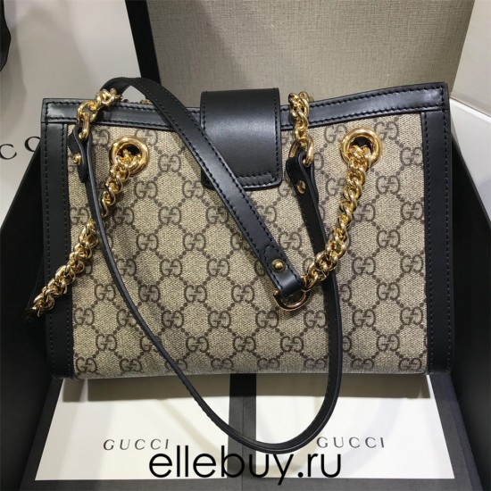 Gucci PadLock, Black Monogram, Model: 498156, Size: 26x18x10cm