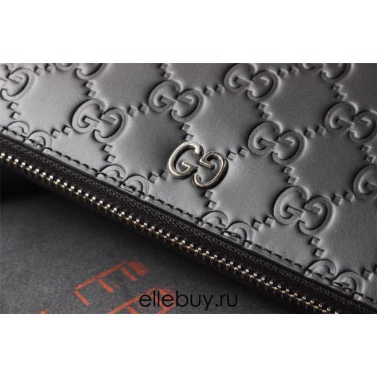 Gucci Signature Wallet, Zipper Closure, Size: 19x9x3cm, Model: 473928